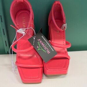 Liliana Pink Strappy Heels